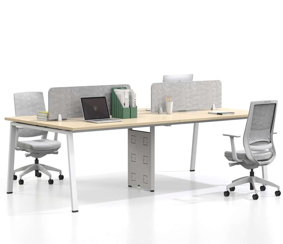 4 Person Modern Office Workstation Cubicles Modular Extendable Steel ...
