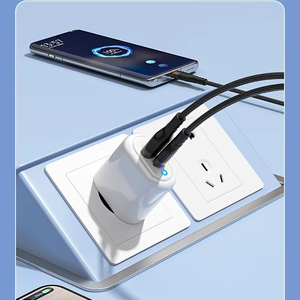 <span class=keywords><strong>Cargador</strong></span> USB de doble puerto PD <span class=keywords><strong>tipo</strong></span> <span class=keywords><strong>C</strong></span> de 20W, adaptador de corriente de carga rápida QC3.0, enchufe de EE. UU. UE para dispositivos <span class=keywords><strong>Apple</strong></span>, Huawei Android - Product Image 5