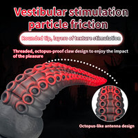 Dildo de Silicona Realista de 9 Pulgadas con Forma de Tentáculo de Monstruo Enorme