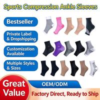 En gros, Manchons de compression sportifs pour cheville en tricot extensible, Chaussettes de soutien de cheville pour la course, le cyclisme, la gym, le fitness, pour hommes et femmes athlètes