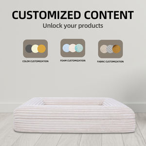 Lit orthopédique de luxe personnalisé en usine pour chien, lit imperméable lavable en mousse à mémoire de forme pour grands chiens - Product Image 2