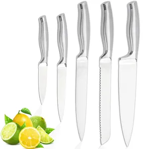 Stainless Steel Household Custom Professional Set Premium 5pcs Anti-slip Handle Use Kitchen Knife Manufacturer