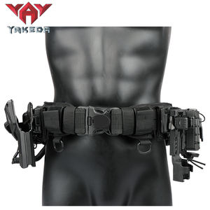 Cintura tattica YAKEDA da uomo nera imbottita leggera MOLLE da 11 pezzi Set marsupio borsa multiuso cintura tattica - Product Image 4