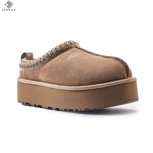 Women's Custom Logo Tasman Winter <strong>Wool</strong> Sheepskin <strong>Slippers</strong> Anti-Slippery Original Animal Fur Warm Soft Suede Spring Slip-On <strong>Boots</strong> - Product Image 3