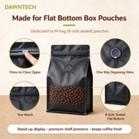 Machine d'emballage automatique de grains de café pour sachets à fond plat, ensacheuse rotative pour sachets préformés avec peseuse multi-têtes