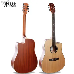 Cheap Popular Music Accoustics Guitare Quality Satin Finished Spruce Top Sapele 40 41 Inch Electric Acoustic Guitar For Sale