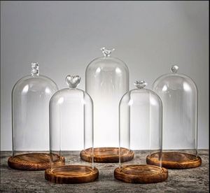 Campana de Cristal Hecha a Mano con Base, Decoración para el Hogar, Venta al por Mayor para Bodas y Uso en Paredes - Product Image 1
