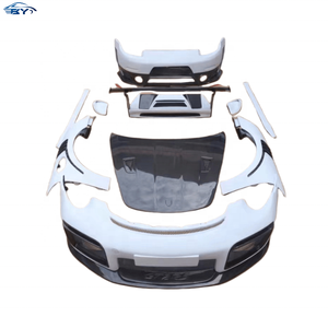 Pour Porsche 992 Turbo S <span class=keywords><strong>Techart</strong></span>, contour le pare-chocs avant, les jupes latérales du pare-chocs avant et le becquet arrière. - Product Image 2