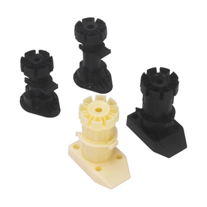 Custom Size <b>Black</b> Plastic Adjustable <b>Table</b> Legs & Feet for Living Room Bedroom Hotel Furniture - Product Image 5