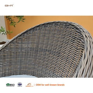 Silla <span class=keywords><strong>de</strong></span> Balcón <span class=keywords><strong>de</strong></span> Mimbre BHR, Muebles <span class=keywords><strong>de</strong></span> Jardín Tejidos a Mano, Ratán para Comedor al Aire Libre, <span class=keywords><strong>Sillones</strong></span> con Textura Natural y Asiento Cómodo - Product Image 5