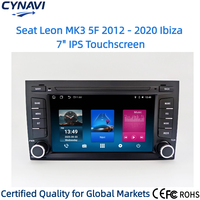 Autoradio CYNAVI Android Auto CarPlay avec écran tactile 7 pouces pour Seat Leon MK3/5F (2012-2020) Ibiza (2016) GPS intégré USB/Sans fil IPS
