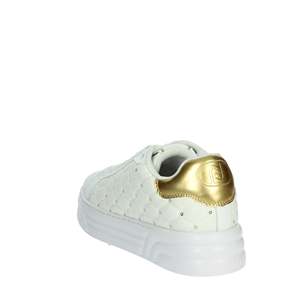 Baskets blanches matelassées Liu-Jo CLEO 12 pour femme avec accents dorés – Chaussures en toile tendance - Product Image 2