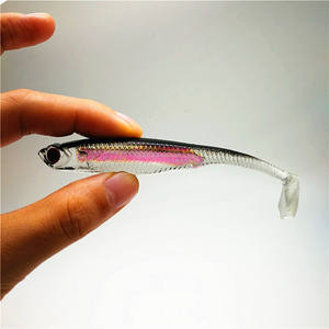 Vente en gros 5X 10cm/6.3g Kit de leurre Swim Minnows Feuille à l'intérieur des leurres de pêche <span class=keywords><strong>Minnow</strong></span> souple - Product Image 2