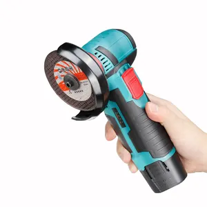 Portable 500W Brushless Cordless Mini Electric Angle Grinder Home DIY Small Polishing Machine with 2 Batteries for Cutting