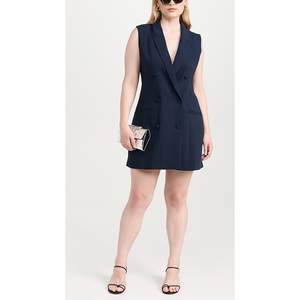 <span class=keywords><strong>Mini</strong></span> <span class=keywords><strong>abito</strong></span> personalizzabile <span class=keywords><strong>doppiopetto</strong></span> per donna stile formale da ufficio Casual da ufficio con tasche a balze lavabili antistatiche - Product Image 4