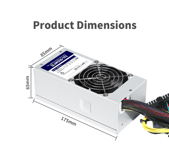 TFX Power Supply TFX PSU 300W 1U Switching Power Supply Active PFC Desktop Small Case Server OEM