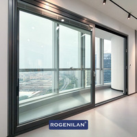 Portes coulissantes en aluminium Rogenilan Patio AS2047 résistantes aux ouragans, fenêtres, double vitrage, porte coulissante en verre relevable, Floride