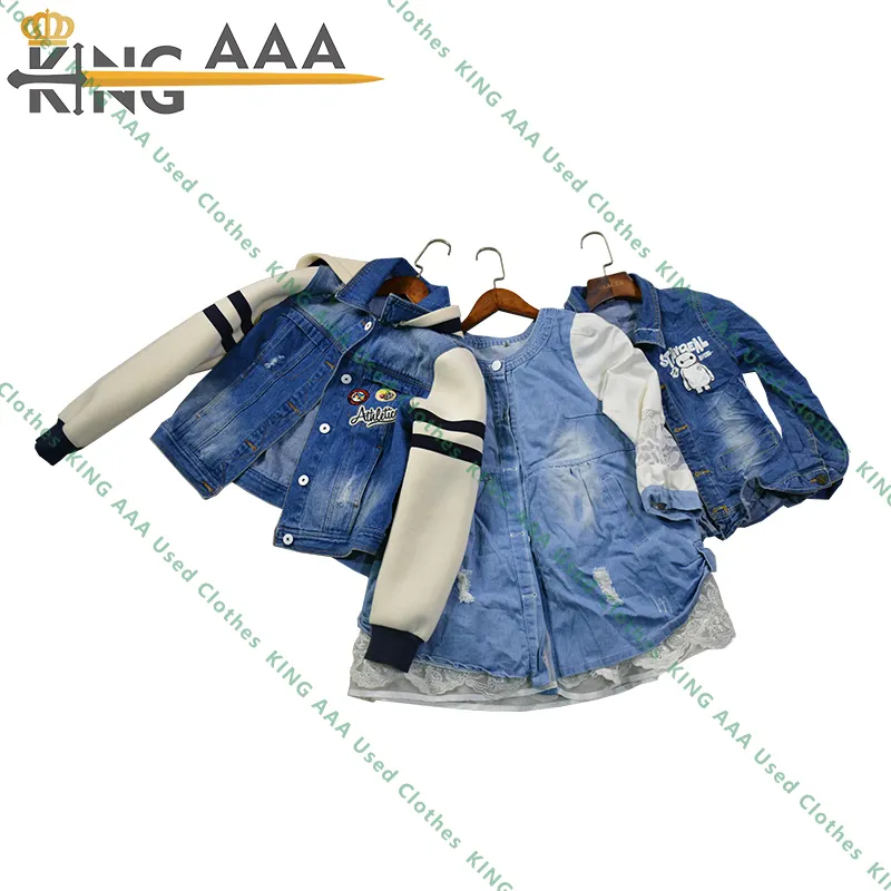 Custom Factory Hochwertige Kinder jacke Mädchen Ripped Holes Jeans Mäntel Denim Oberbekleidung Kostüm Herbst kleidung