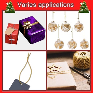 OKAY Vente en gros de <span class=keywords><strong>cordon</strong></span> élastique rond fait main en or et argent <span class=keywords><strong>1mm</strong></span> pour emballage cadeau de Noël - Product Image 4