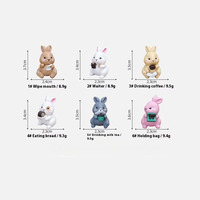 Vente en Gros Micro Paysage Créatif Mignon Lapin Poupée Ornement Accessoires Ornement de Bureau