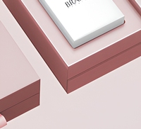 Scatola Regalo di Alta Gamma a Forma di Libro con Chiusura Magnetica, Fodera in Spugna, Logo Personalizzato Stampato, Finitura Bronzata, Rosa Antico
