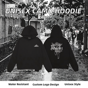 Sudadera con Capucha de Camuflaje Informal de Corte Regular para Hombre, Unisex, de Primavera, con Logotipo Personalizado Estampado, de Algodón Grueso - Product Image 2