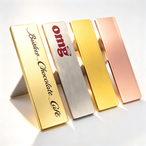 Placa de Identificación Magnética de Metal Electrochapado con Logotipo Personalizado, sin Orificios para Pines, para Uniformes de Empleados Corporativos - Product Image 2