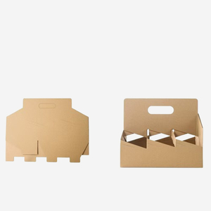 Коробка для пивных бутылок из гофрированного картона с индивидуальным логотипом, пригодная для вторичной переработки, для безопасной и удобной транспортировки - на 4 или 6 бутылок - Product Image 4