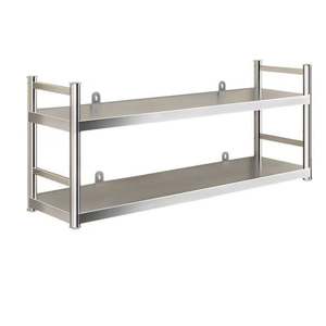 رف تخزين للمطبخ من الفولاذ المقاوم للصدأ 201/304 فضي أبيض قابل للفك متعدد الطبقات سهل التركيب بدون أدوات من تشوانغويلاي - Product Image 1