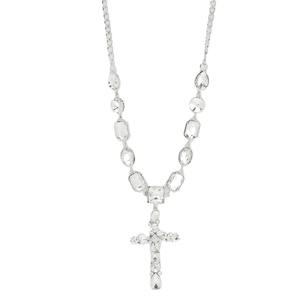 BELLEWORLD 힙합 남성용 크로스 목걸이 좋은 품질의 웨딩 목걸이 보석 신부 모조 다이아몬드 크리스탈 스톤 목걸이 - Product Image 5