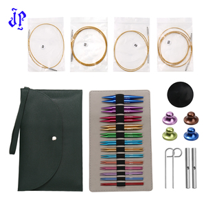 JP 13 Pcs Aguja <span class=keywords><strong>de</strong></span> anillo <span class=keywords><strong>de</strong></span> suéter intercambiable <span class=keywords><strong>de</strong></span> aluminio Juego <span class=keywords><strong>de</strong></span> <span class=keywords><strong>agujas</strong></span> <span class=keywords><strong>de</strong></span> tejer <span class=keywords><strong>circulares</strong></span> <span class=keywords><strong>de</strong></span> doble punta - Product Image 2