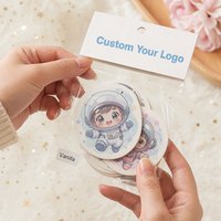 Désodorisant de voiture en papier personnalisé avec logo, motif dessin animé Kawaii Astronaute, forme personnalisée, carte parfumée suspendue imprimée OEM, vente en gros