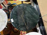 Table d'appoint en pierre verte de luxe, petite table nordique minimaliste pour salon de thé, table d'angle de canapé, table ronde de luxe léger