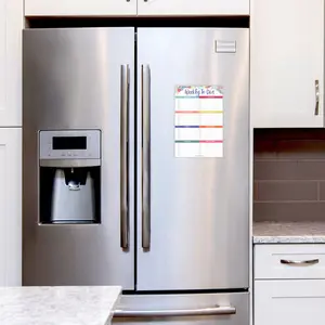 냉장고 용 로고 인쇄가있는 매주 할 일 목록 메모장 마그네틱 노트 패드 도매