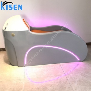 Kisen Machine de Salon Automatique, Lit de Massage pour Shampoing, Chaise de Spa Capillaire, Fumigation, Lumière LED, Connexion Électrique - Product Image 2