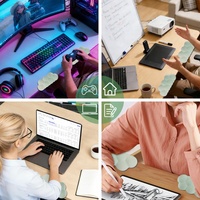 Protections d'angle en forme de L antidérapantes personnalisées, tapis de souris PORON avec coussin de clavier à mémoire de forme, coussin de bord, repose-poignets pour jeux et bureau