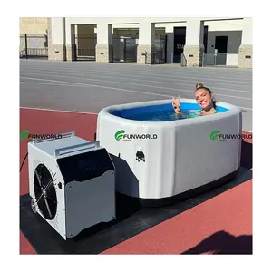 Funworldsport Eco-friendly Pvc Foldable Stand Alone Bathtub For Adults With Chiller 2022 Hot Product Ice Bucket Challenge