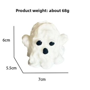 Nuovo giocattolo morbido in silicone a forma di gnomo fantasma di Halloween - perfetto per scherzi, alleviamento dello stress e smaltimento delle emozioni - Product Image 5