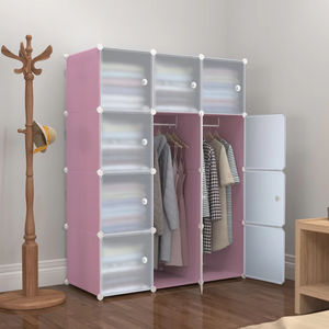 Cuisine Salon Placard Pliable En <span class=keywords><strong>Bois</strong></span> Plastique De Vetement Rangement Chambre Armoire pour vêtements - Product Image 2