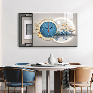 Hiện đại trang trí nội thất đồng hồ sang trọng pha lê sứ sơn nhà hàng đồng hồ điện hộp sơn trang trí đồng hồ treo tường - Product Image 5