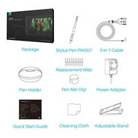 Tablette graphique à écran 15.6 pouces, avec stylet et support