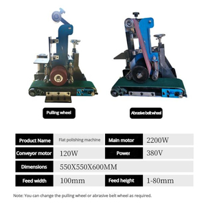 GEYU Machine de polissage externe de tôles d'acier inoxydable avec moteur à vitesse réglable haute sécurité 220V-440V - Product Image 2