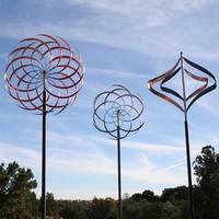 Sculpture cinétique éolienne en acier inoxydable au design moderne et attrayant pour la décoration de jardin