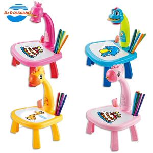 DADIファクトリー STEM教育 動物柄 キッズお絵かきテーブル おもちゃ ドローイングボード 子供用 LEDプロジェクター アートお絵かきテーブル おもちゃ キッズ - Product Image 6