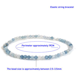 3mm Natural Crystal Quartz Faceted Rondelle <strong>Beads</strong> <strong>Bracelets</strong> Strand Elastic Beaded <strong>Bracelet</strong> Agate Zircon Garnet <strong>Beads</strong> - Product Image 2