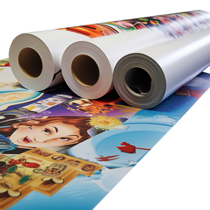 PVC Flex Banner Exterior Interior Publicidad Retroiluminada/frontlit Lona Tela banner rollo Guangzhou materiales imprimibles rollo al por mayor - Product Image 1