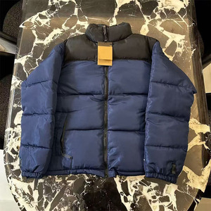 Manteau en duvet pour homme, col montant, fermeture éclair, couleur unie, épais, chaud, veste d'hiver décontractée, coupe régulière - Product Image 4