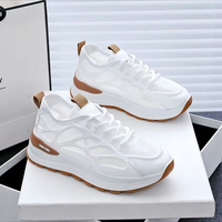 2025 été tendance femmes maille blanc baskets respirant absorbant les chocs doux rembourré antidérapant élégant chaussures polyvalentes