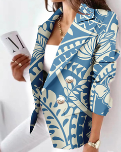 Nouveaux manteaux et blazers décontractés pour femmes, mode, costume de plage floral hawaïen formel pour femmes, vestes polynésiennes, blazer <span class=keywords><strong>pas</strong></span> <span class=keywords><strong>cher</strong></span> pour femmes - Product Image 2