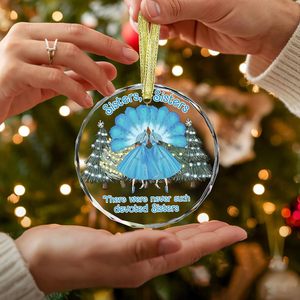 Decorazione Natalizia GOSSBY 'Coppia di Sorelle Migliori Amiche' Bianca 2025, Ornamento 'Non Esistono Mai State Simili Sorelle Devote' da Appendere all'Albero di Natale - Product Image 4